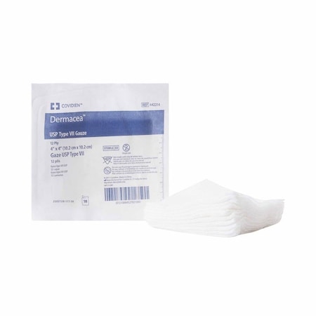 Dermacea Gauze Sponge 4 X 4 Inch, Sterile 12-Ply Square, 10PK 442214